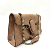 Gucci Light Brown Guccissima Leather Large Emily Chain Shoulder Bag