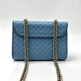 Gucci Light Blue Microguccissima Leather Mini Emily Chain Shoulder Bag