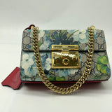 GUCCI GG Supreme Blooms Medium Padlock Shoulder Bag