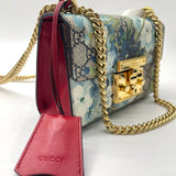 GUCCI GG Supreme Blooms Medium Padlock Shoulder Bag