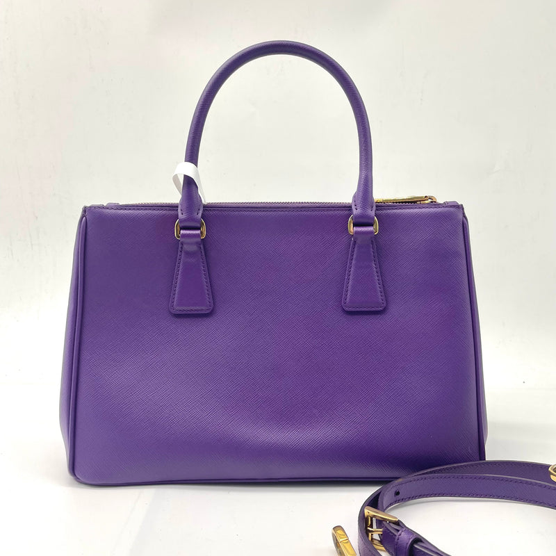 PRADA  Saffiano Medium Galleria Double Zip Tote Viola