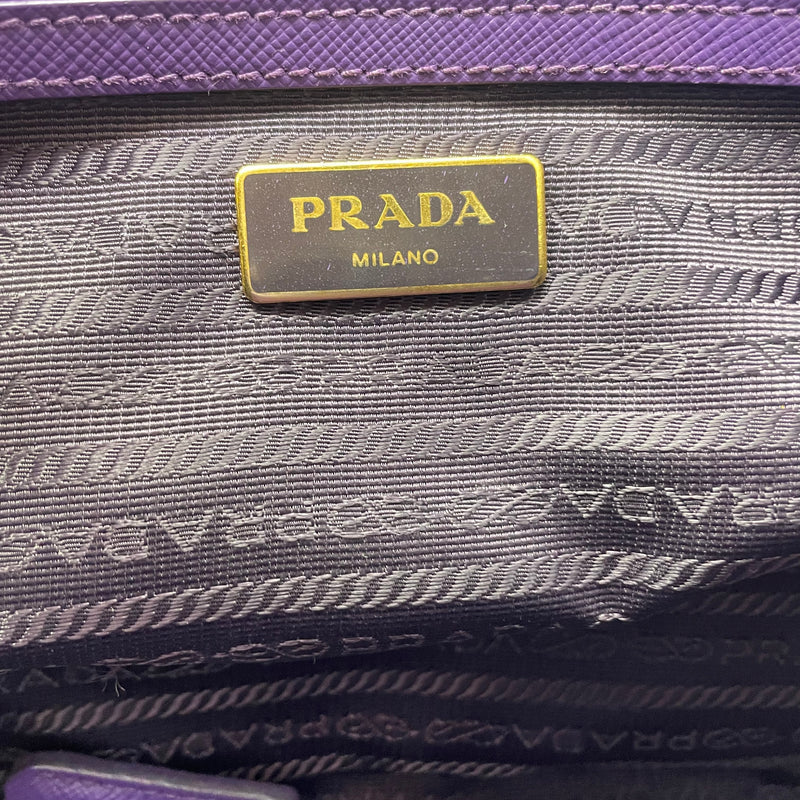 PRADA  Saffiano Medium Galleria Double Zip Tote Viola