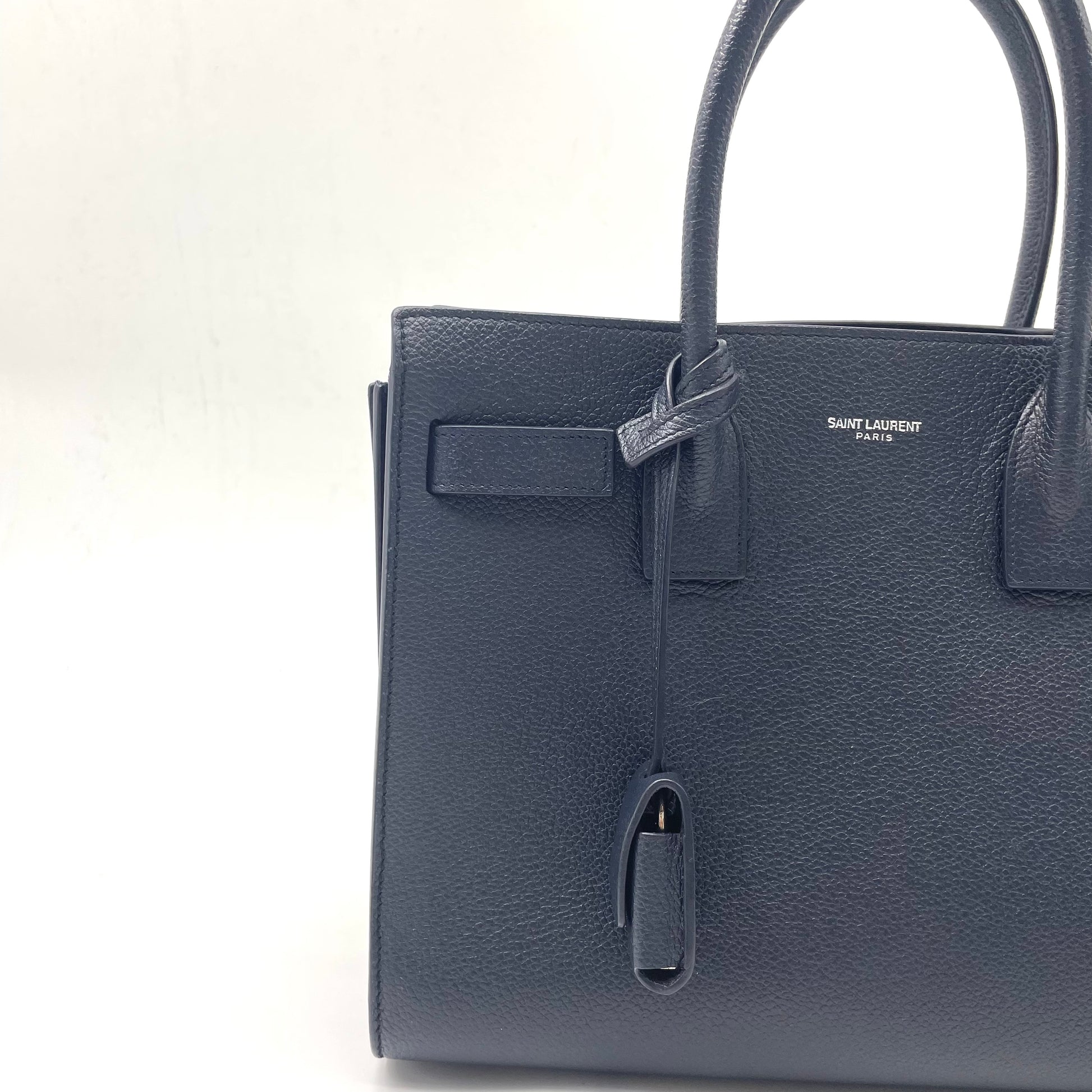 SAINT LAURENT Baby Sac De Jour In Black Grained Leather