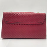 GUCCI Microgucci Shima Shoulder Bag Leather Red