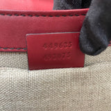 GUCCI Microgucci Shima Shoulder Bag Leather Red