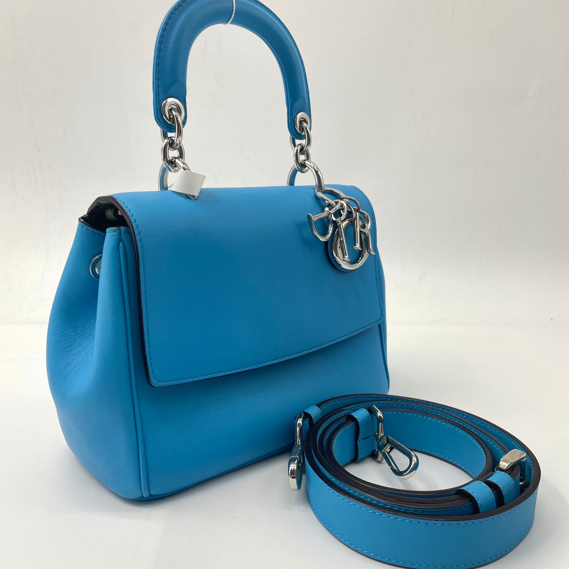 CHRISTIAN DIOR  Smooth Calfskin Small Be Dior Flap Blue
