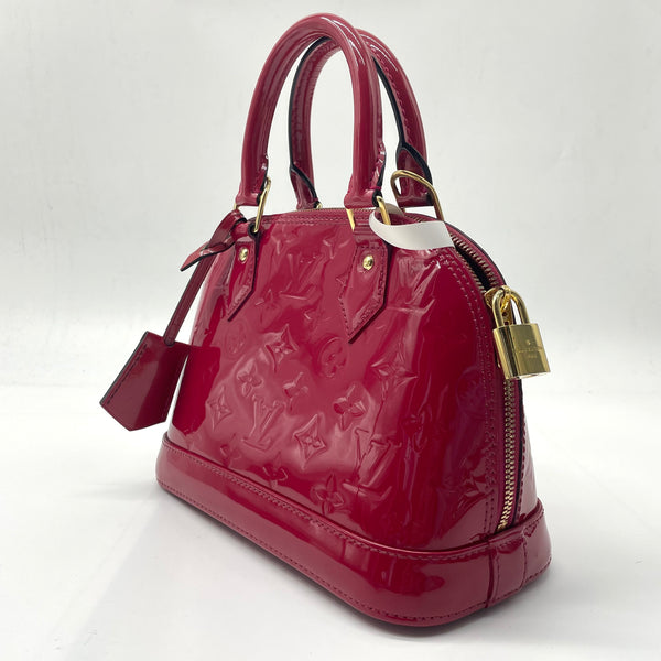 Louis Vuitton Alma BB patent leather handbag