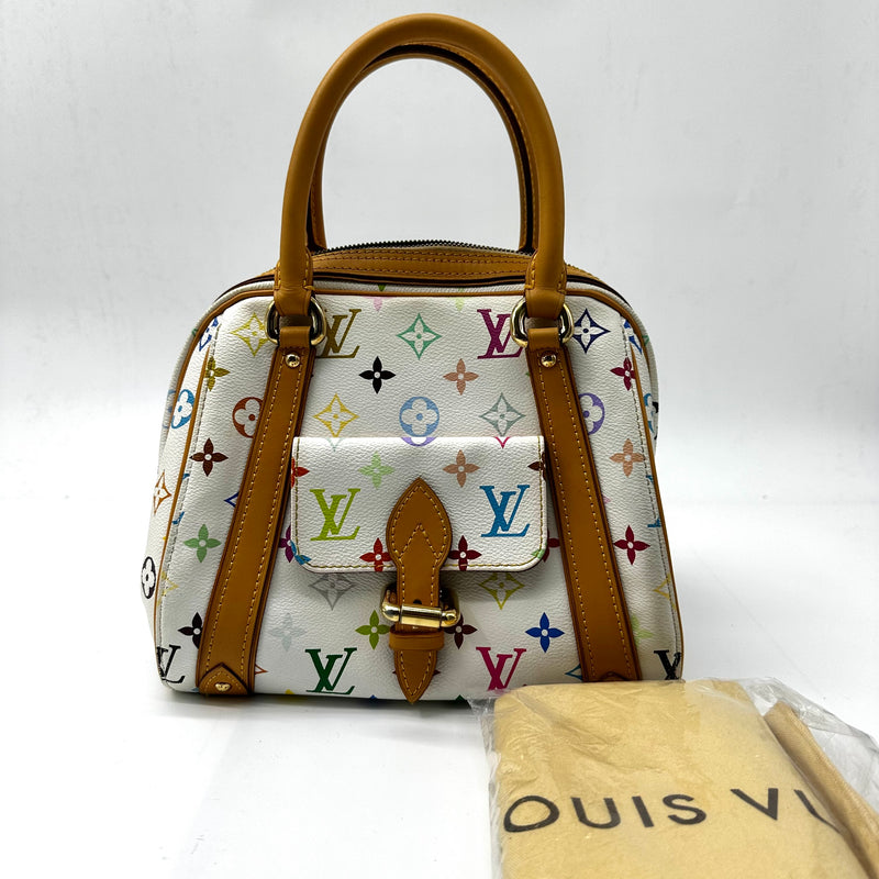 Louis Vuitton TAKASHI MURAKAMI X LOUIS VUITTON WHITE MONOGRAM MULTICOLORE PRISCILLA