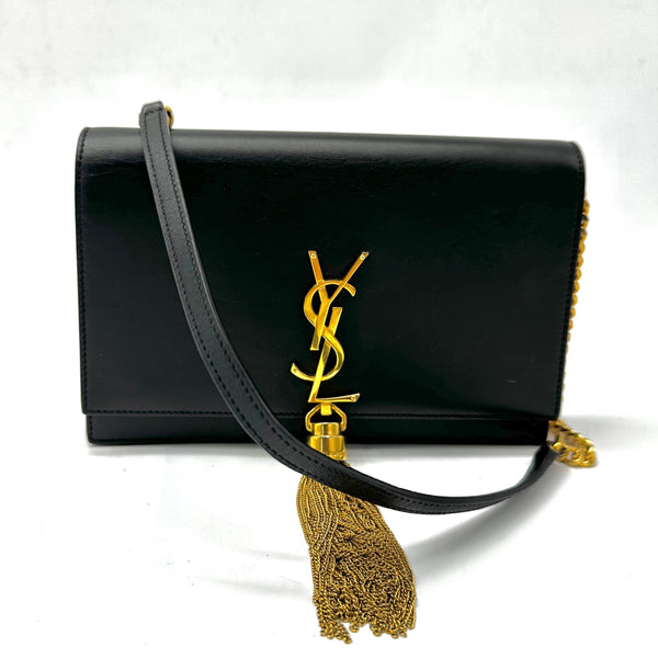 Saint Laurent Classic Monogram Tassel Crossbody Bag Leather Medium