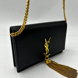 Saint Laurent Classic Monogram Tassel Crossbody Bag Leather Medium