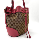 Gucci  GG Monogram Calfskin Bucket Bag Pink