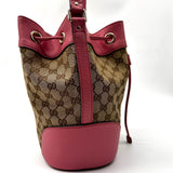 Gucci  GG Monogram Calfskin Bucket Bag Pink