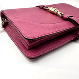 GUCCI  Pebbled Calfskin Piston Broadway Evening Bag Fresia Rose