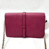 GUCCI  Pebbled Calfskin Piston Broadway Evening Bag Fresia Rose