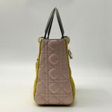 Christian Dior Tricolor Lady Dior Bag Cannage Quilt Lambskin Medium