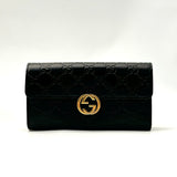 GUCCI Interlocking GG Long Wallet Leather