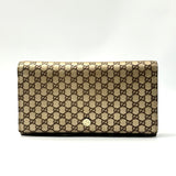 Gucci Metallic Beige Microguccissima Leather Dice Continental Wallet