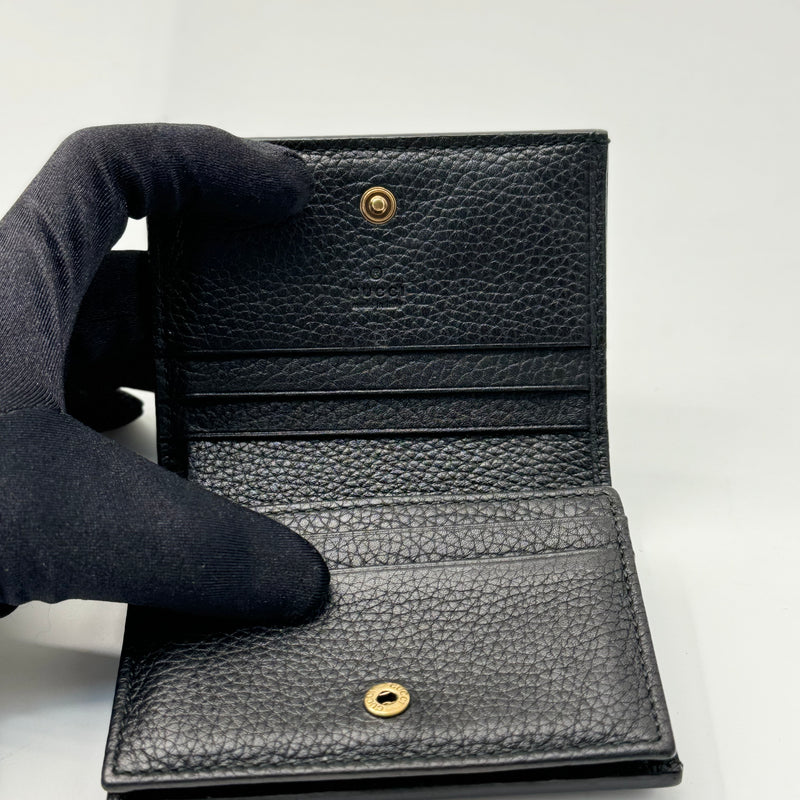 Gucci Black Pebbled Leather Blind For Love