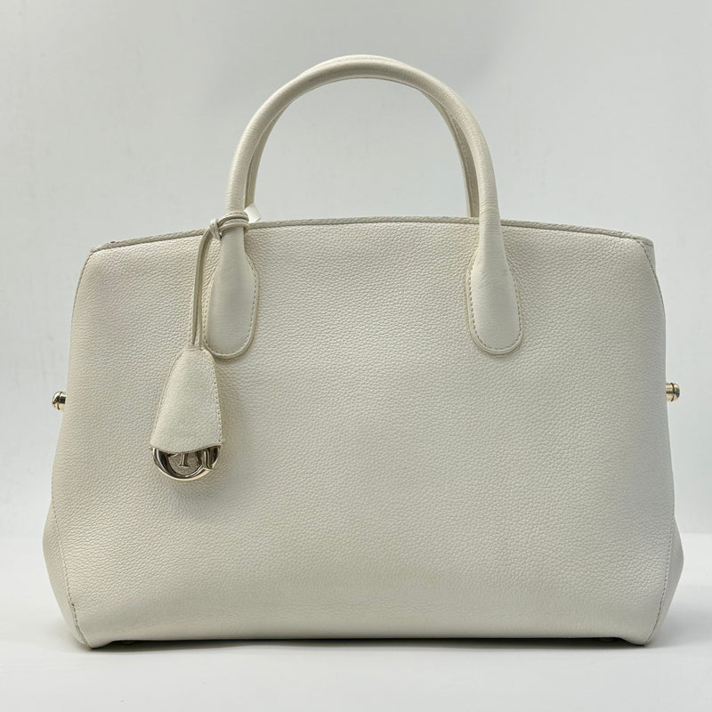 CHRISTIAN DIOR  Supple Grained Calfskin Large Open Bar Tote