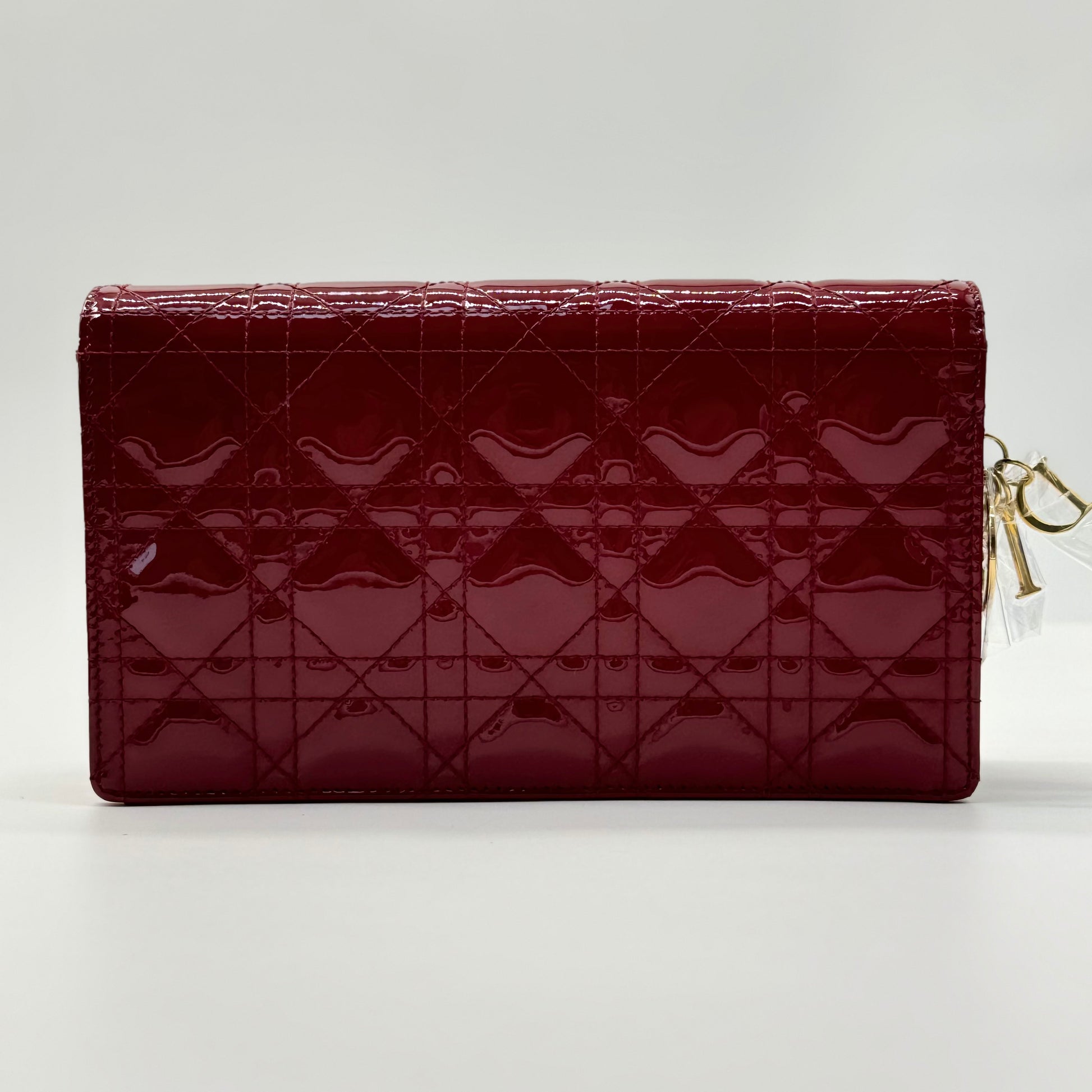 Lady Dior Wallet on Chain Pouch Cannage Quilt Patent Long