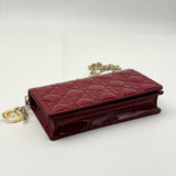 Lady Dior Wallet on Chain Pouch Cannage Quilt Patent Long