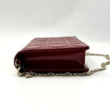 Lady Dior Wallet on Chain Pouch Cannage Quilt Patent Long