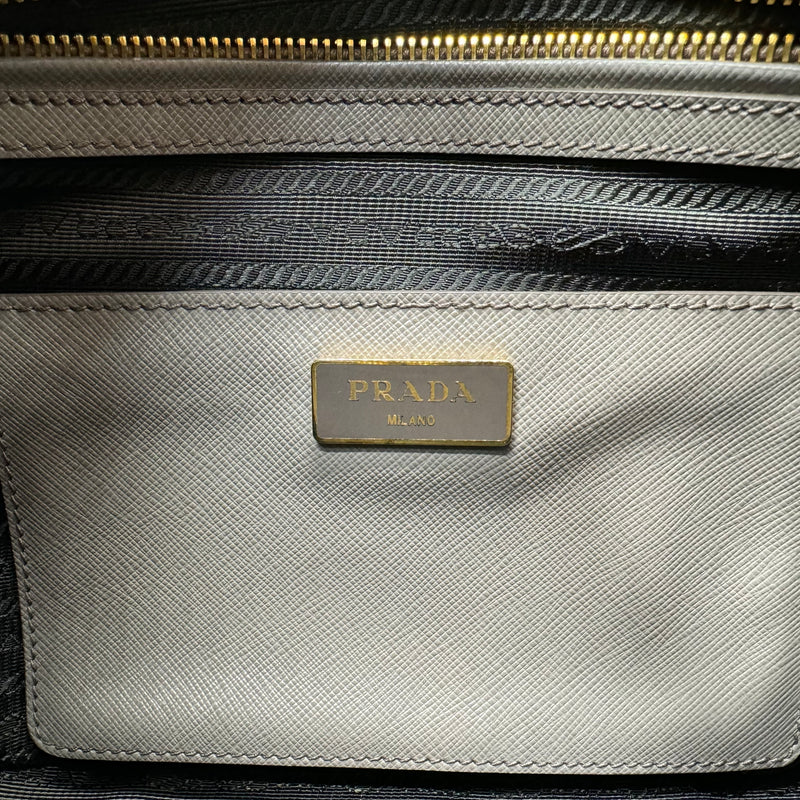 PRADA Prada Grey Leather Small Promenade Satchel