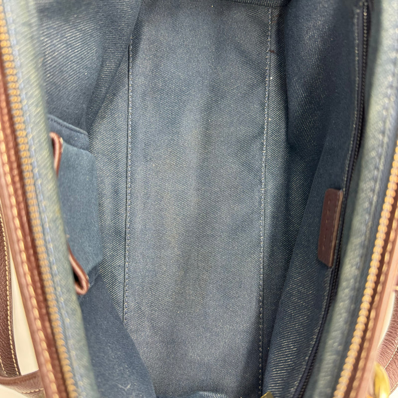 CELINE Denim Macadam Shoulder Bag