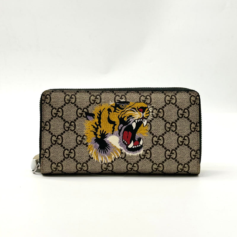 Gucci Zip Around Wallet Printed GG Coated Canvas