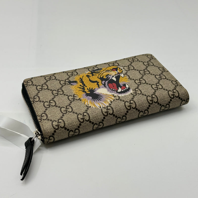 Gucci Zip Around Wallet Printed GG Coated Canvas