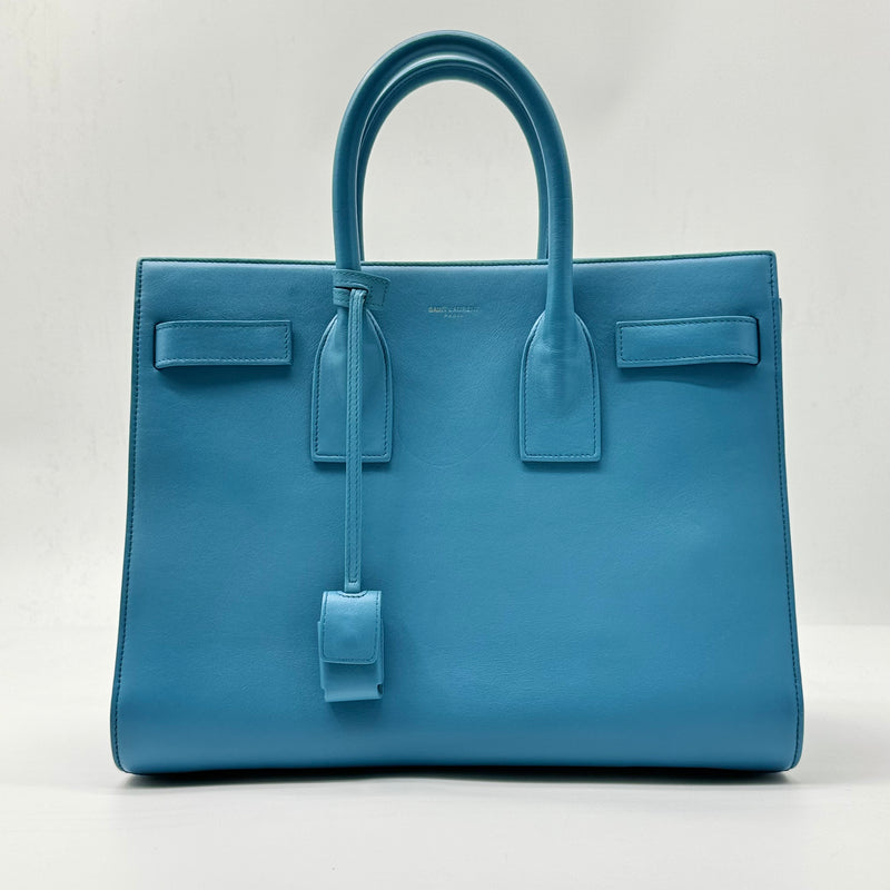 SAINT LAURENT  Calfskin Nano Sac De Jour Turquoise