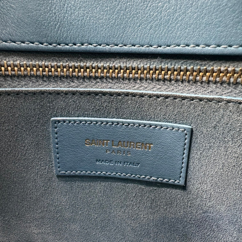 SAINT LAURENT  Calfskin Nano Sac De Jour Turquoise