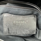 CHANEL Patent Quilted Maxi Just Mademoiselle Bowling Bag Black