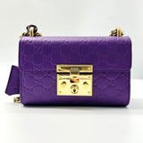 Gucci Padlock Shoulder Bag Guccissima Leather Small