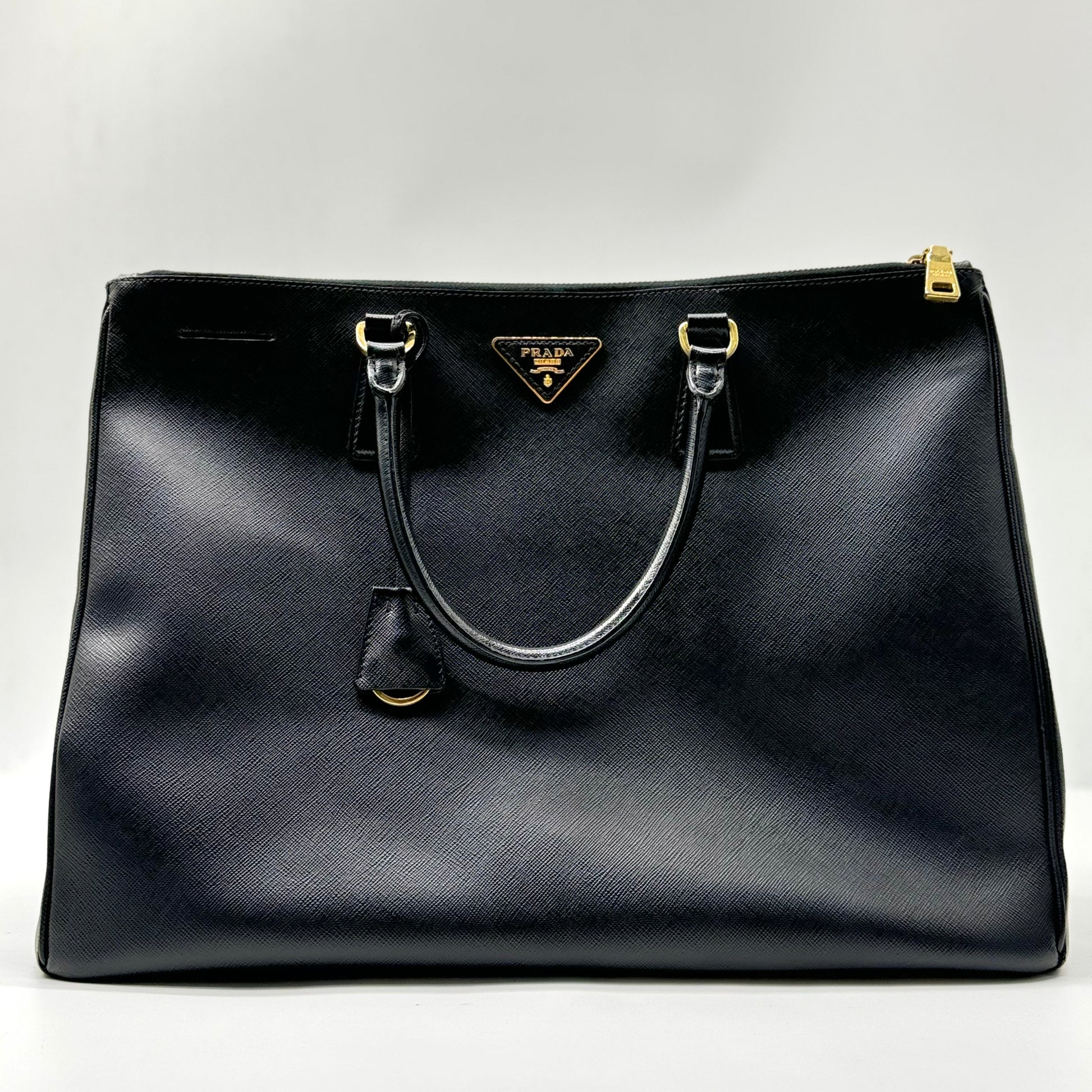 PRADA XL Saffiano Lux Galleria Double Zip Tote