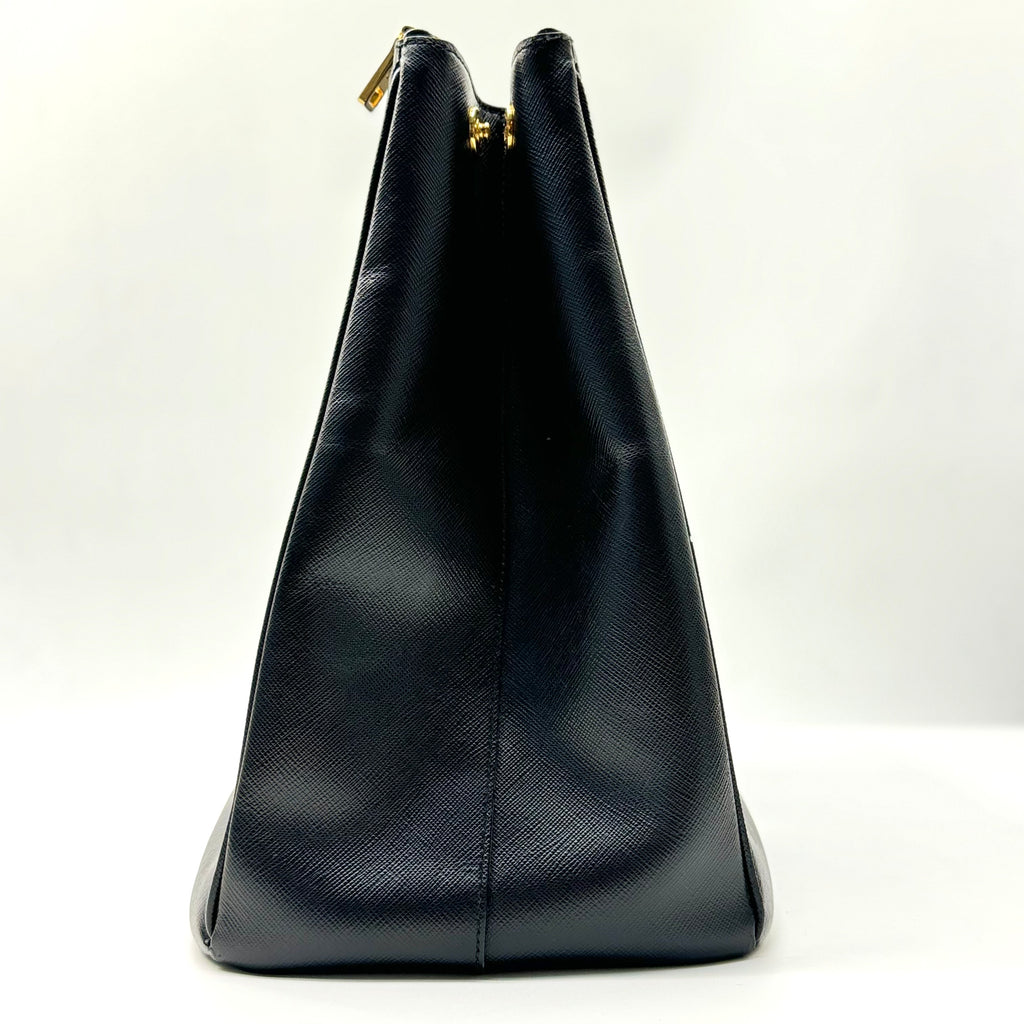PRADA XL Saffiano Lux Galleria Double Zip Tote