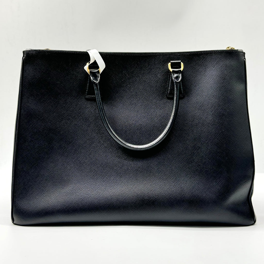 PRADA XL Saffiano Lux Galleria Double Zip Tote