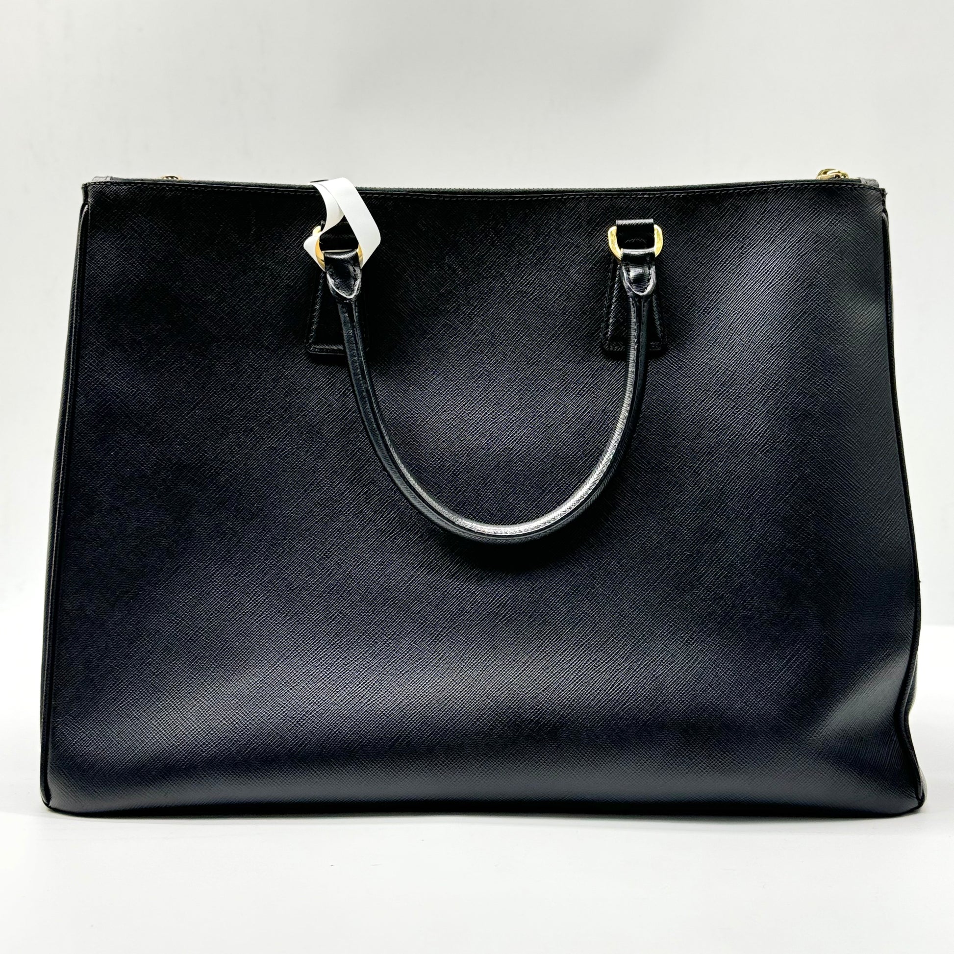 PRADA XL Saffiano Lux Galleria Double Zip Tote