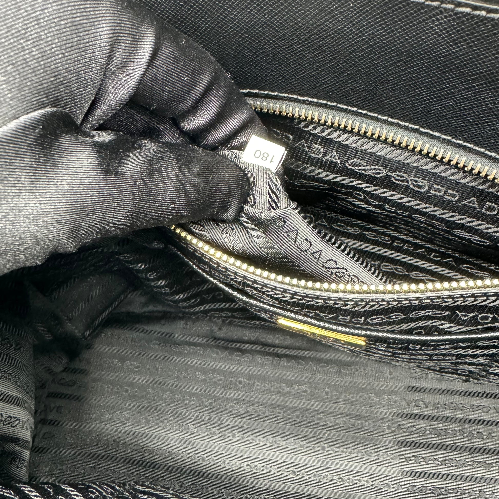 PRADA XL Saffiano Lux Galleria Double Zip Tote