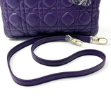 CHRISTIAN DIOR  Lambskin Cannage Large Lady Dior Purple