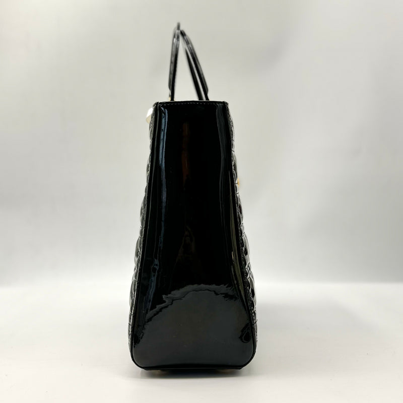 Christian Dior Large Patent Cannage Lady Dior