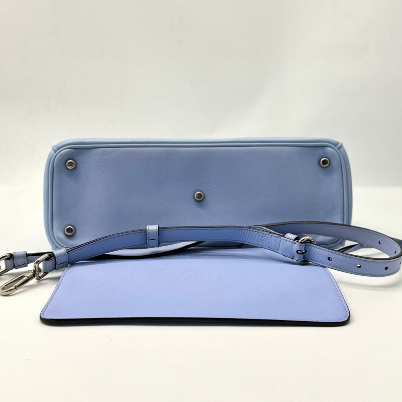 CHRISTIAN DIOR  Smooth Calfskin Medium Diorissimo Tote Lavender Jaune Fluo