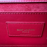 SAINT LAURENT  Smooth Calfskin Medium Classic Monogram Kate Tassel Satchel New Lipstick