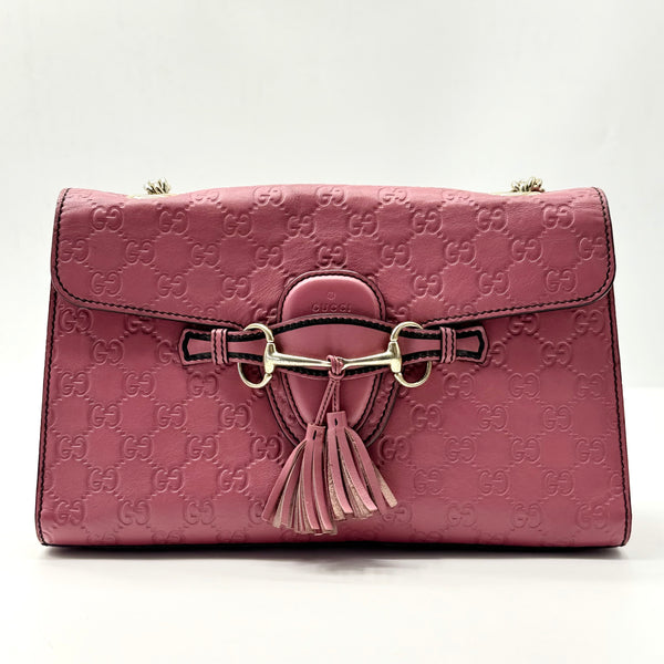 GUCCI  Guccissima Medium Emily Chain Shoulder Bag Peonia Flower