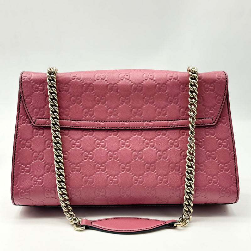 GUCCI  Guccissima Medium Emily Chain Shoulder Bag Peonia Flower