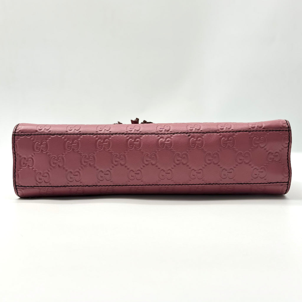 GUCCI  Guccissima Medium Emily Chain Shoulder Bag Peonia Flower