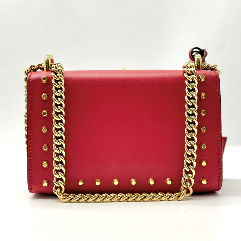 Gucci Pearly Padlock Shoulder Bag Studded Leather Small