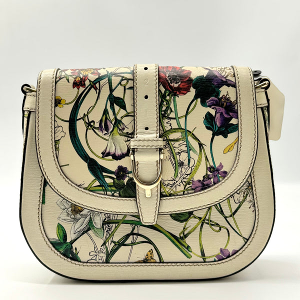 Gucci Nice Shoulder Bag Floral Printed Leather Small