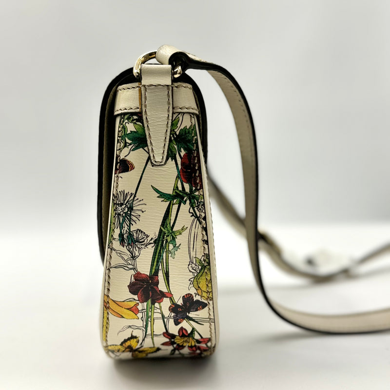 Gucci Nice Shoulder Bag Floral Printed Leather Small