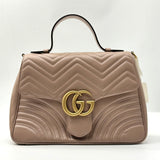 Gucci Matelasse Small GG Marmont Shoulder Bag Porcelain Rose